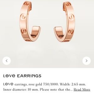 Cartier Love earrings - rose gold